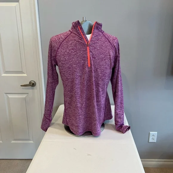 Tangerine 1/4 zip long sleeve pull over - Picture 1 of 5